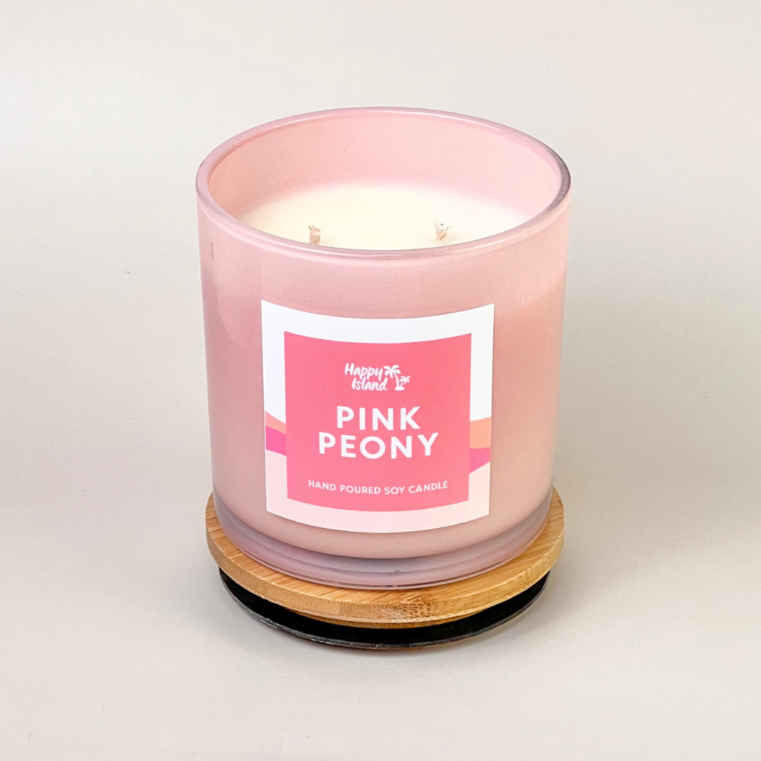 Pink Peony Candles