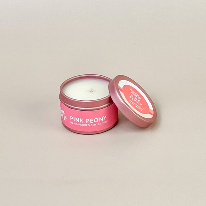 Pink Peony Candles